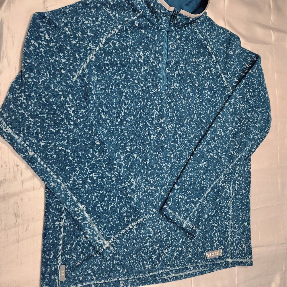 Under Armour Turbo Fleece Sweater Men XL Geometric AOP‎ 1/4 Zip Athleisure Train